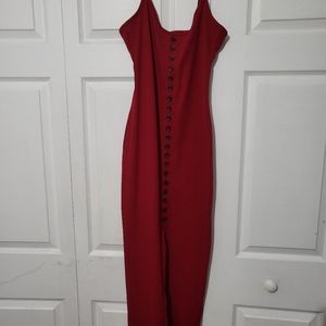 Red long dress